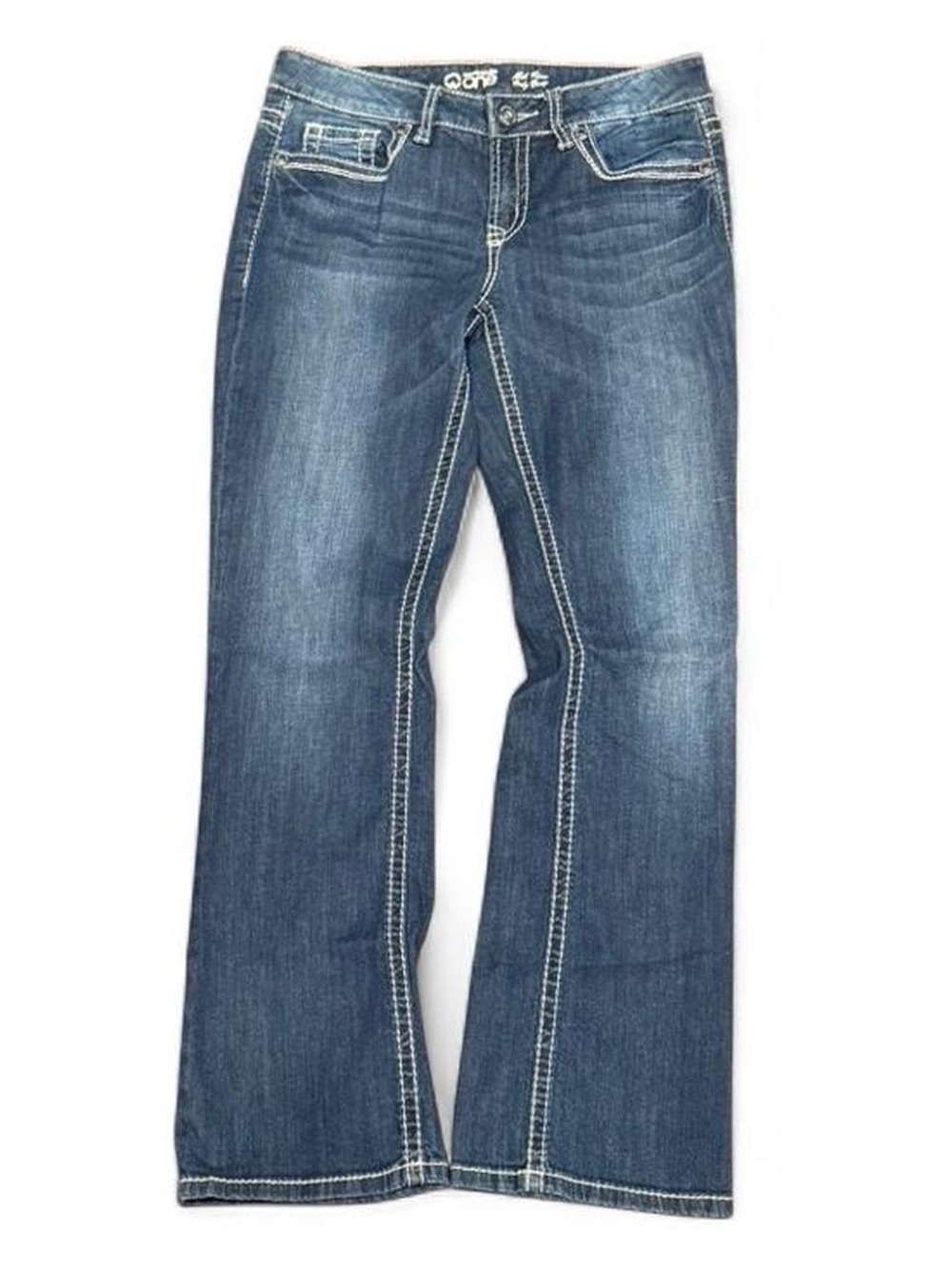 Y2K Warehouse One Embroidered Low Rise Bootcut Flared Jeans